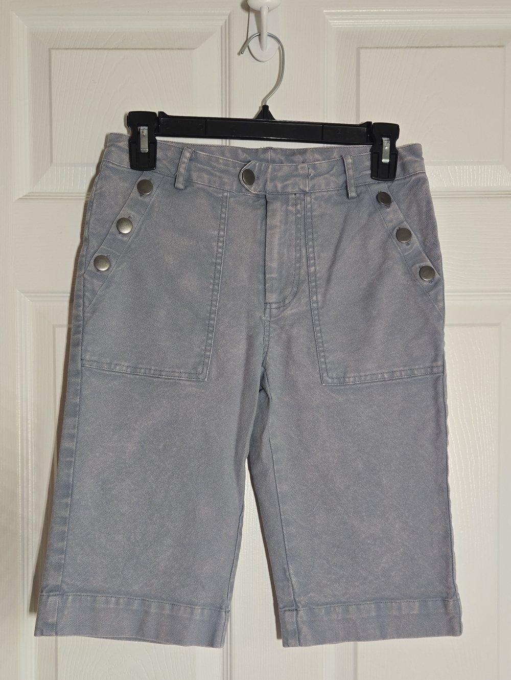 New Chaser Blue Gray Vintage Bermudas Structured Waistband Size Small
